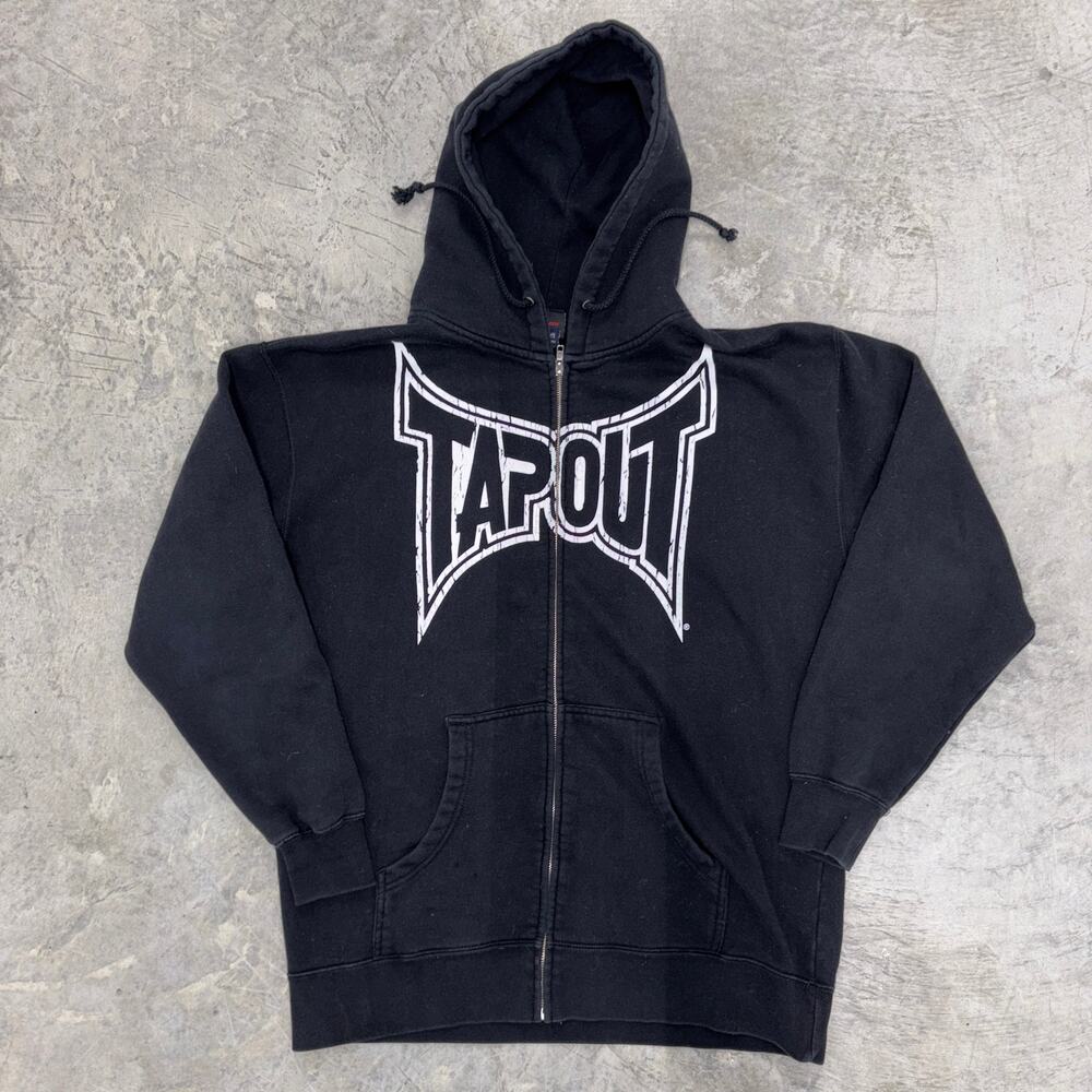 Vintage Tapout hoodie Big logo classic essential Y2K Skate punk grunge Sz M RARE